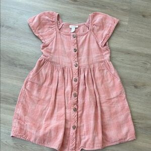 Cat & Jack Coral Button-Front Dress